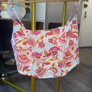 Floral Spaghetti Strap Crop Top